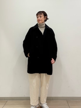 「かぐれ」｜「アイテム（ピーコート）」を使った、rikaさん（レディース・161cm）の冬コーディネート