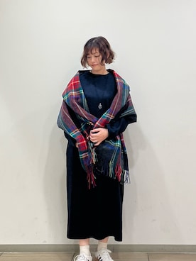 「アイテム（アクセサリー）」を使った、rikaさん（レディース・161cm）の秋コーディネート