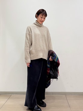 「アイテム（その他雑貨）」を使った、rikaさん（レディース・161cm）の冬コーディネート