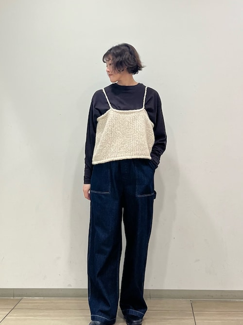 アルパカウールブークレニットキャミソール（ニット/セーター）｜か