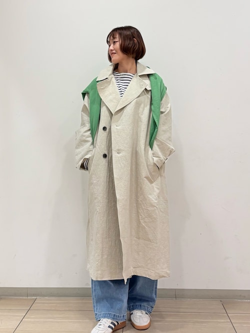 ユニセックス』コットンリネンオーバートレンチコート（トレンチコート