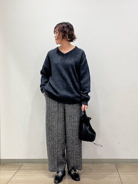 「アイテム（ニット/セーター）」を使った、rikaさん（レディース・161cm）の秋コーディネート