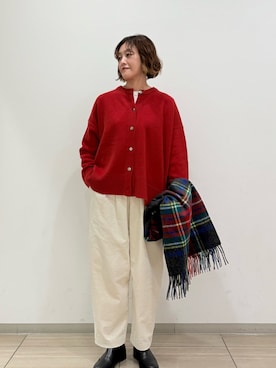 「アイテム（マフラー）」を使った、rikaさん（レディース・161cm）の秋コーディネート