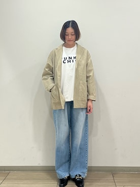 「アイテム（テーラードジャケット）」を使った、rikaさん（レディース・161cm）の秋コーディネート