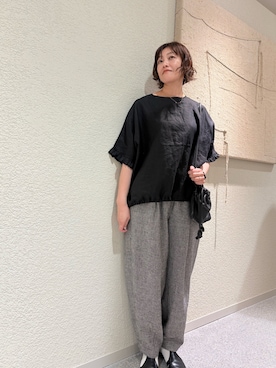 「リネン」｜rikaさん（レディース・161cm）の春コーディネート
