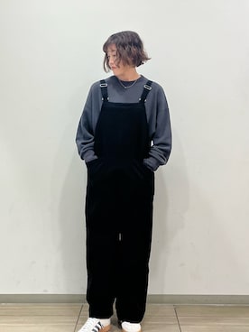 「アイテム（オールインワン・サロペット）」を使った、rikaさん（レディース・161cm）の秋コーディネート