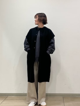 「アイテム（ベスト）」を使った、rikaさん（レディース・161cm）の秋コーディネート