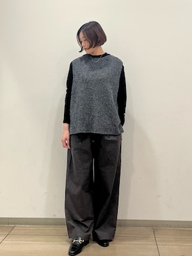 「アイテム（ニット/セーター）」を使った、rikaさん（レディース・161cm）の秋コーディネート