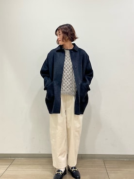 「アイテム（その他アウター）」を使った、rikaさん（レディース・161cm）の秋コーディネート