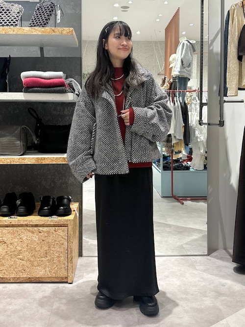 ストレッチサテンスカート　497324