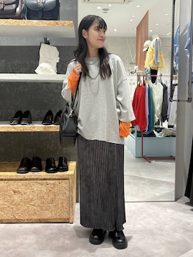 「アイテム（ネックレス）」を使った、かとちゃんさん（レディース・154cm・30代）の冬コーディネート