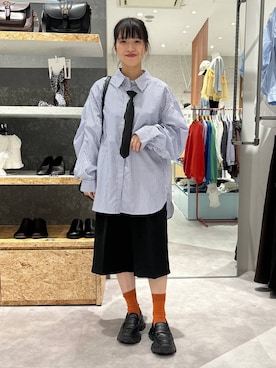 「アイテム（ソックス/靴下）」を使った、かとちゃんさん（レディース・154cm・30代）の秋コーディネート