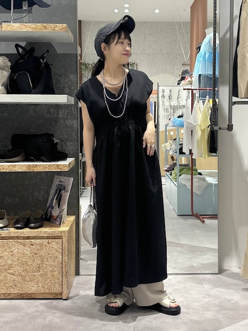 セール】シャーリングZIPジャンスカ 668557（ジャンパースカート
