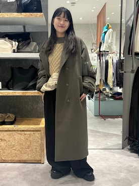 「アイテム（その他アウター）」を使った、かとちゃんさん（レディース・154cm・30代）の秋コーディネート