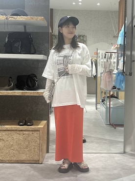 「アイテム（ネックレス）」を使った、かとちゃんさん（レディース・154cm・30代）の春コーディネート