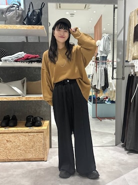 「アイテム（ローファー）」を使った、かとちゃんさん（レディース・154cm・30代）の秋コーディネート