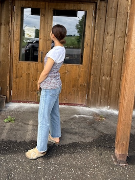 「アイテム（チューブトップ）」を使った、noppyさん（レディース・161cm）の秋コーディネート