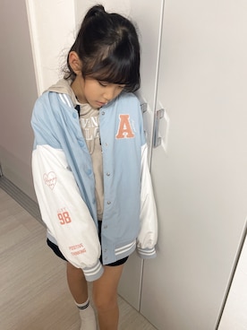 「アイテム（スタジャン）」を使った、yurimari1118さん（キッズ・140cm・10代）の秋コーディネート