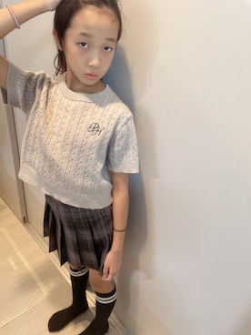 「アイテム（スカート）」を使った、yurimari1118さん（キッズ・130cm）の秋コーディネート