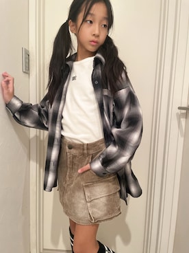 「アイテム（スカート）」を使った、yurimari1118さん（キッズ・140cm）の秋コーディネート