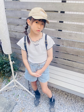 「NEW ERA（ニューエラ）のアイテム」を使った、yurimari1118さん（キッズ・140cm）の秋コーディネート