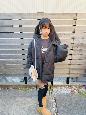 「repipi armario（レピピ アルマリオ）のアイテム」を使った、yurimari1118さん（キッズ・140cm）の冬コーディネート