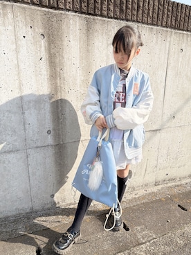 「algy（アルジー）のアイテム」を使った、yurimari1118さん（キッズ・140cm）の春コーディネート