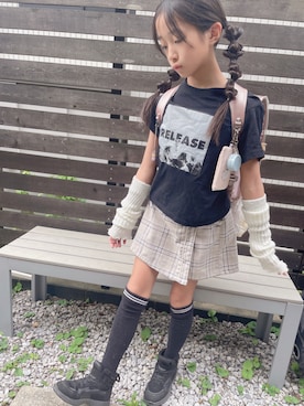 「アイテム（ソックス/靴下）」を使った、yurimari1118さん（キッズ・140cm）の秋コーディネート