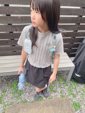 「アイテム（折りたたみ傘）」を使った、yurimari1118さん（キッズ・140cm）の秋コーディネート