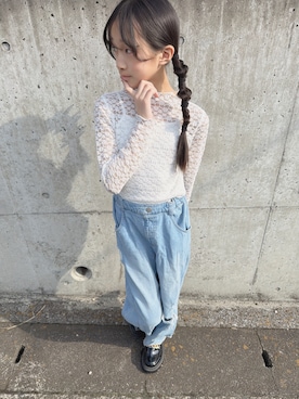 「algy（アルジー）のアイテム」を使った、yurimari1118さん（キッズ・140cm）の春コーディネート