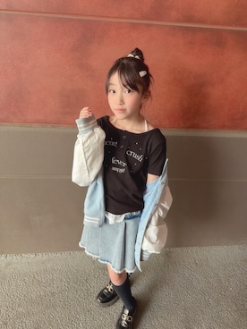 「algy（アルジー）のアイテム」を使った、yurimari1118さん（キッズ・140cm）の春コーディネート