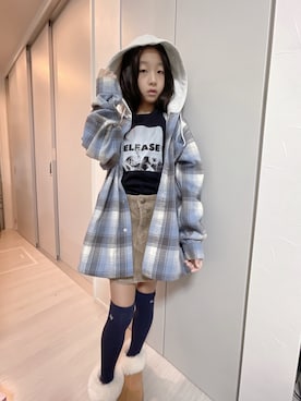 「アイテム（スカート）」を使った、yurimari1118さん（キッズ・140cm）の秋コーディネート