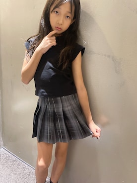 「アイテム（スカート）」を使った、yurimari1118さん（キッズ・130cm）の秋コーディネート