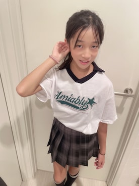 「アイテム（スカート）」を使った、yurimari1118さん（キッズ・130cm）の秋コーディネート