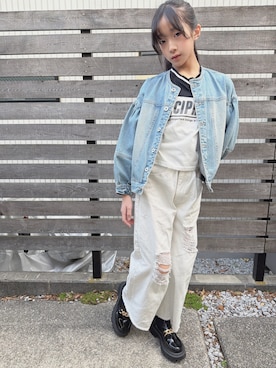 「algy（アルジー）のアイテム」を使った、yurimari1118さん（キッズ・140cm）の春コーディネート