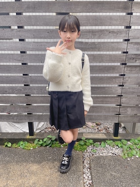 「アイテム（カーディガン/ボレロ）」を使った、yurimari1118さん（キッズ・140cm）の秋コーディネート
