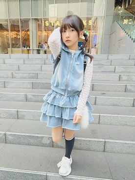 「repipi armario（レピピ アルマリオ）のアイテム」を使った、yurimari1118さん（キッズ・140cm）の春コーディネート