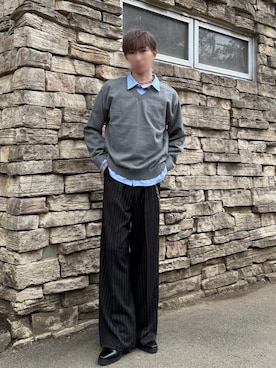 「CLEL（クレイル）のアイテム（トップス）」を使った、FUTABAさん（メンズ・176cm）の春コーディネート