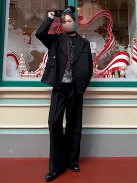 「アイテム（テーラードジャケット）」を使った、FUTABAさん（メンズ・176cm）の冬コーディネート