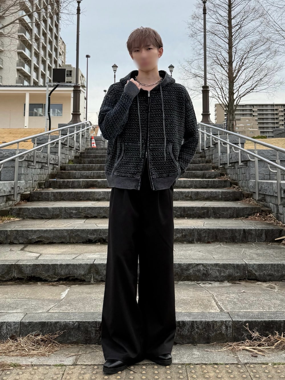 CLEL】Herringbone Prime TR Stripe 2Tuck Slacks / ヘリンボーン