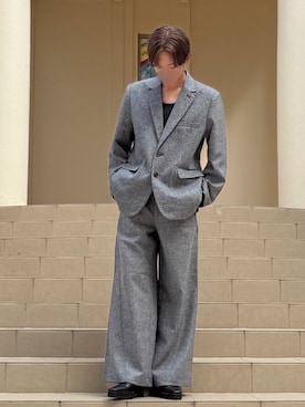 「アイテム（テーラードジャケット）」を使った、FUTABAさん（メンズ・176cm）の秋コーディネート