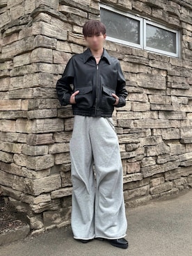 「CLEL（クレイル）のアイテム（ブルゾン）」を使った、FUTABAさん（メンズ・176cm）の春コーディネート