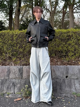 「CLEL（クレイル）のアイテム（ブルゾン）」を使った、FUTABAさん（メンズ・176cm）の春コーディネート
