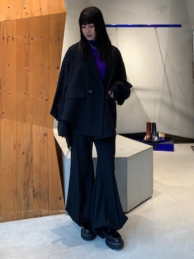 「アイテム（ローファー）」を使った、AYAKOさん（レディース・157cm）の秋コーディネート