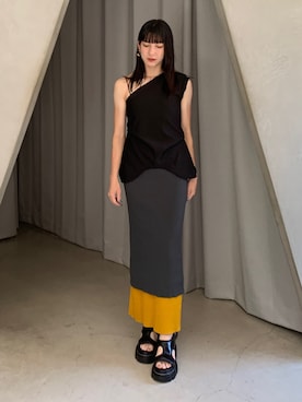 「モード系」｜AYAKOさん（レディース・157cm）の夏コーディネート