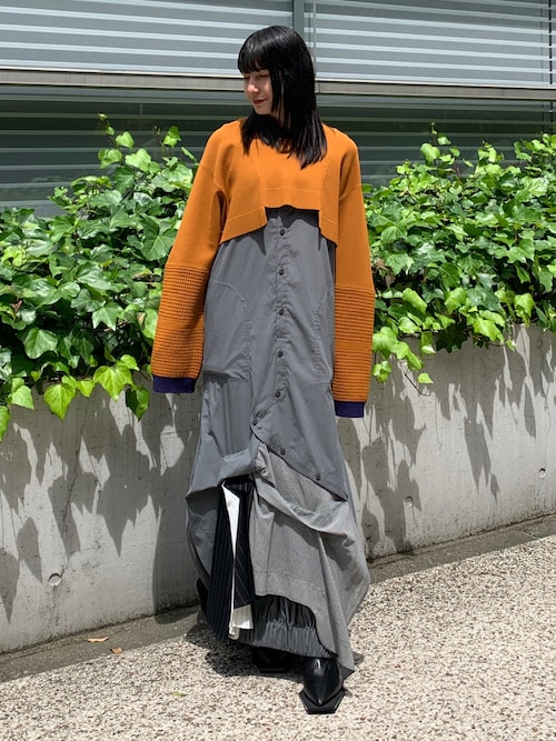 UN3D.（アンスリード）の「PATTERN MIX SHIRT CAMI OP / パターン