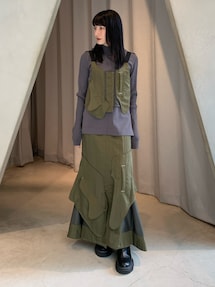 CURVE FLAP FIELD BUSTIER【セットアップ着用可能】｜アンス