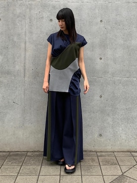 「ワイドシルエット」｜AYAKOさん（レディース・157cm）の夏コーディネート