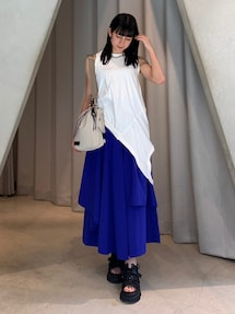 UN3D. パンツ TYPEWRITER ASYMME LAYERED PT / タイプライター