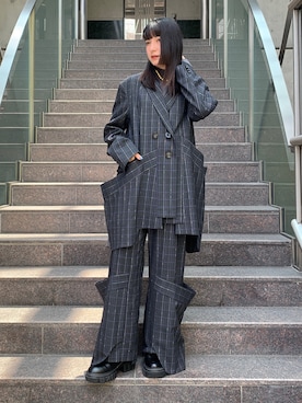 「パンツスタイル」｜「アイテム（ジャケット/アウター）」を使った、AYAKOさん（レディース・157cm）の夏コーディネート
